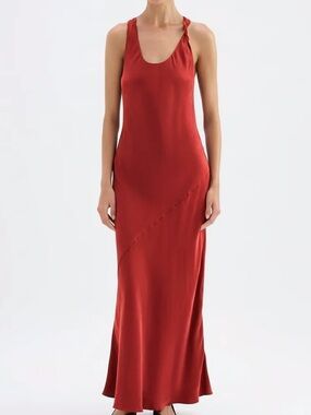 Nude Lucy Red Slip Maxi Dress